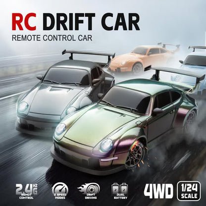 1:24 Scale 4WD RC Drift Car – 2.4GHz High-Speed 20KM/H Racing Car with LED Lights