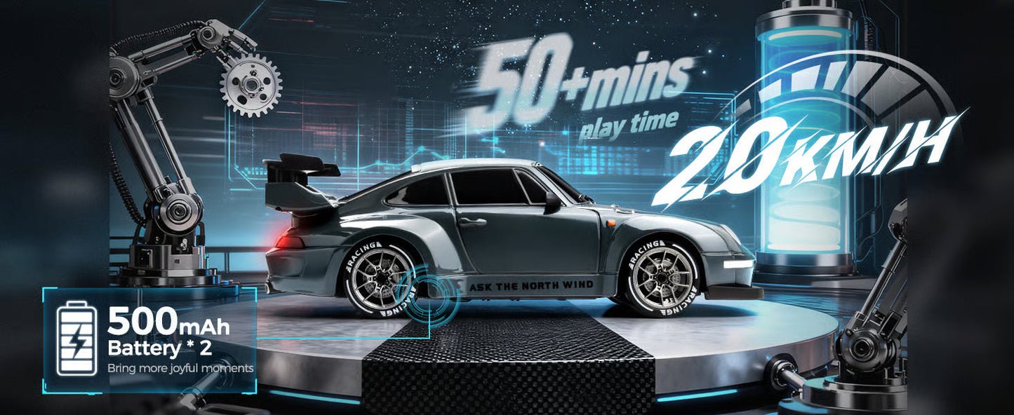 1:24 Scale 4WD RC Drift Car – 2.4GHz High-Speed 20KM/H Racing Car with LED Lights