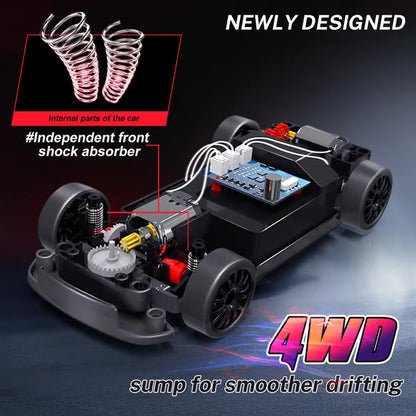 1:24 Scale 4WD RC Drift Car – 2.4GHz High-Speed 20KM/H Racing Car with LED Lights